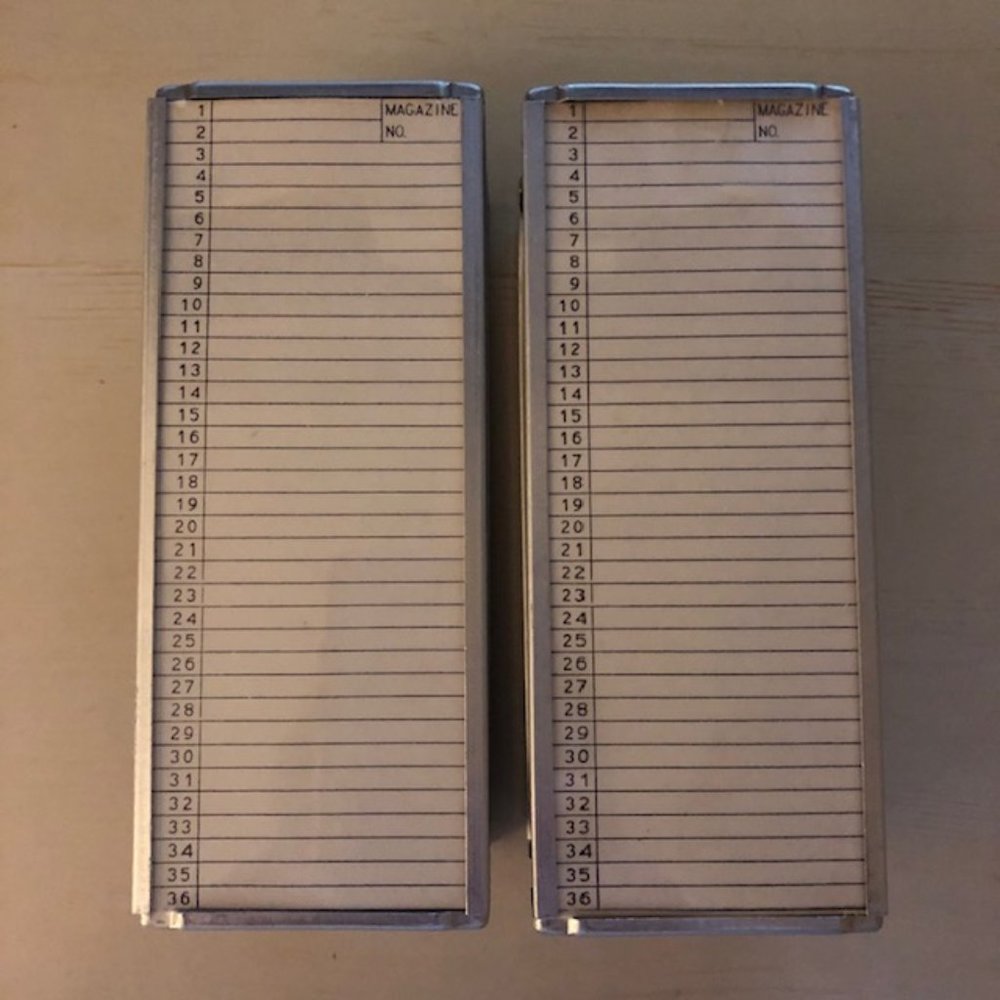 2 Metal Airequipt Photo Slide Magazines / Trays